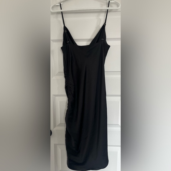 NWT WILFRED ARITZIA Sestina slip asymmetrical ruched dress wear two ways (Black) - Picture 8 of 13